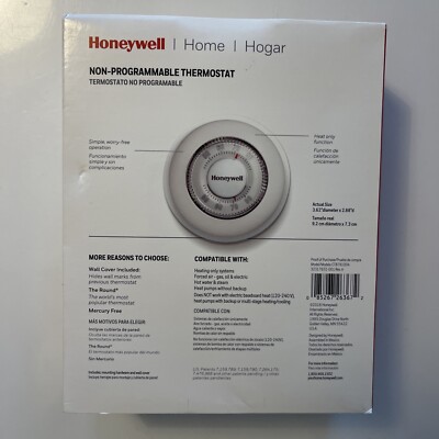 NIB Honeywell CT87 The Round Non-Programmable Manual Thermostat