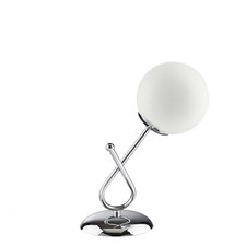 Modern Chrome Lamp With White Sphere 1 Light Luxury LGT 067