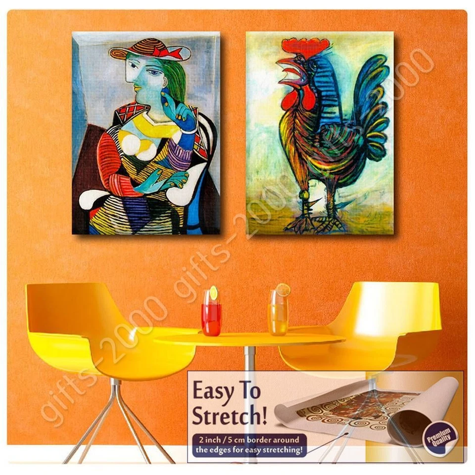 Gallo María Teresa de Pablo Picasso | Lienzo (enrollado) | Juego de 2 arte de pared Foto 4 de 4