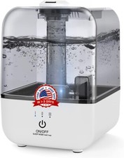 Humidificador ultrasónico de vapor frío de 4,5 l con boquilla ajustable y apagad