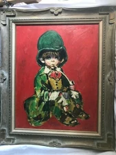 Charles Radoff, Pixie 1974 Homage To Leighton Jones Oil On Canvas.Big.