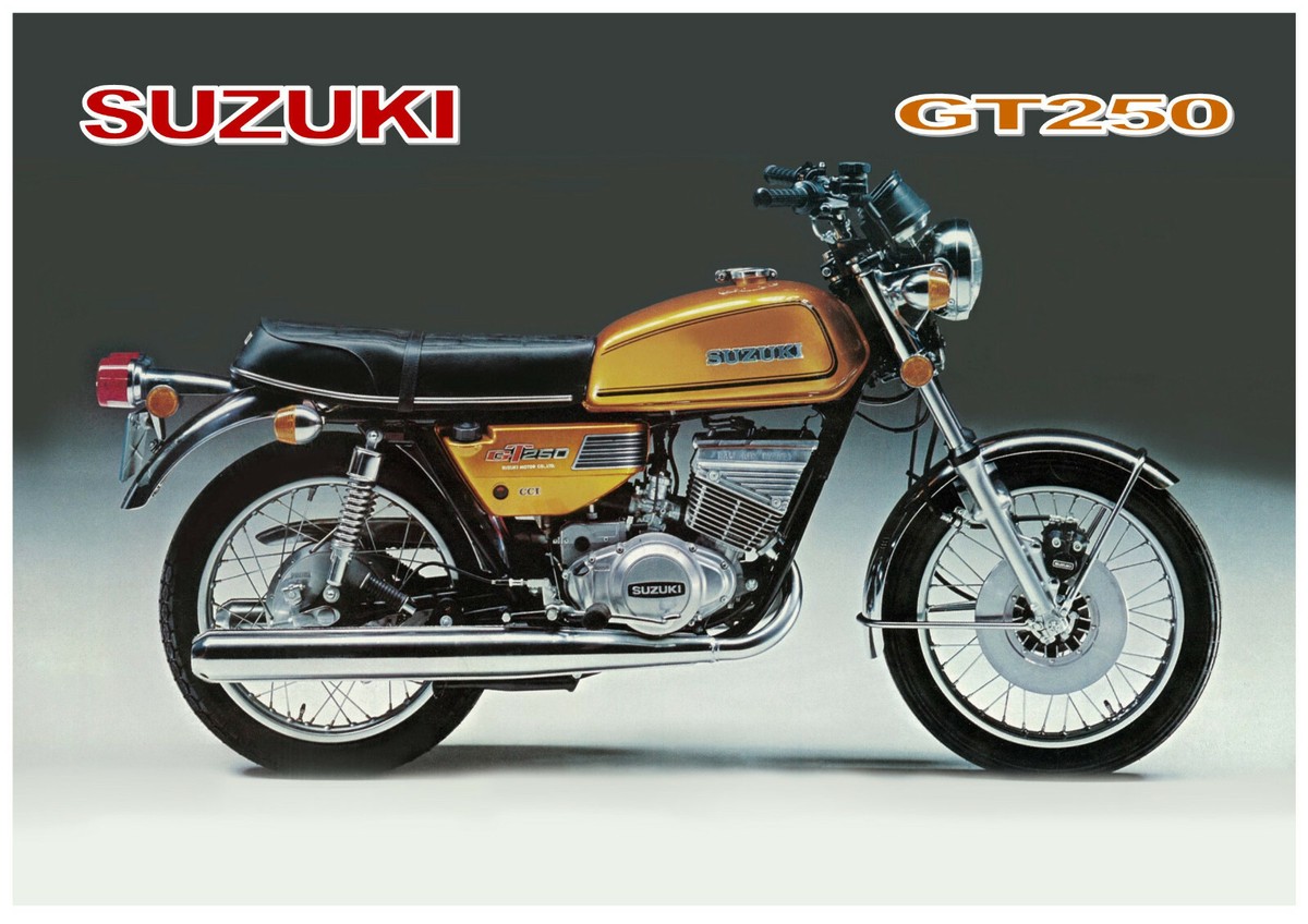 SUZUKI GT250 ポスター　オートバイ　ＧＴ ２５０ ＣＣＩ 未使用 SUZUKI Poster GT250 GT250M 1975 Suitable to Frame | eBay