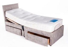 Single 3ft6 Adjustable Electric Bed 2 Draw Storage Free Install + 5yr Warranty