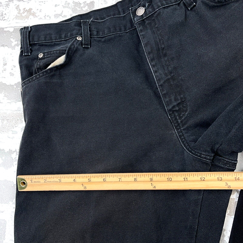 Dickies Pants Men 38x26 Black Carpenter Work Wear Duck Canvas Baggy Y2K Skate - Picture 7 of 14