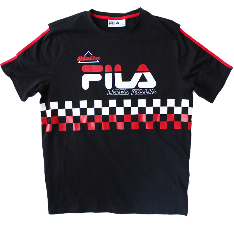 T shirt maglietta Fila Motorsport uomo nera tempo libero sport fitness stile estivo