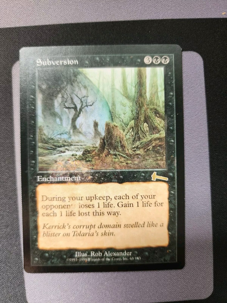 MTG Subversion Error Card Minor Misprint Missing Ink Blotch Spot