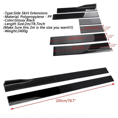 For Ford Mustang GT GT350R Front Bumper Lip & Side Skirt & Rear Diffuser Lip - Picture 8 of 14