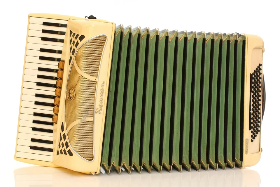 Acordeón Hohner Lucia IIP 80 bajo LMH acordeón fisarmónica + estuche sonido superior Foto 4 de 4