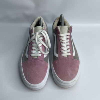 Vans Old Skool Pig Suede Multicolor Sherpa Lined Skate Shoe 