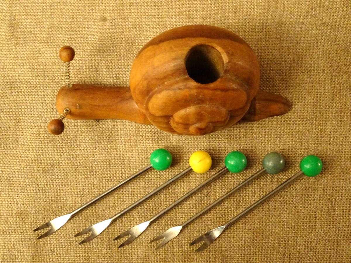 Porte-piques Apéritif Vintage – En Corne, Forme Bois De Cerf, Marron
