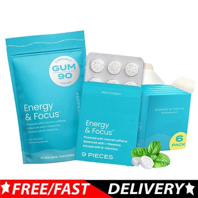 NeuroGum Energy Mints  Sugar Free with L-theanine Natural Vitamin B12 - 2025 NEW