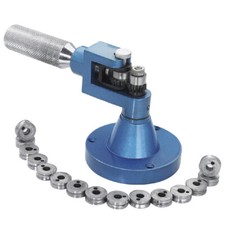 Strumento allarga e stringi fedi con 15 dischi da banco oreficeria spina acciaio