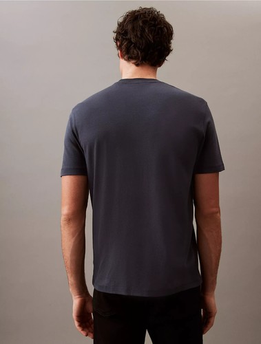 Calvin Klein CK blue supima cotton crew neck T-shirt Size S - Picture 4 of 6