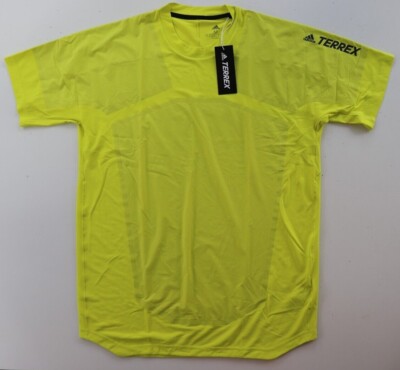 ADIDAS TERREX ZUPAHIKE AEROREADY WANDER T-SHIRT TOP - ACID YELLOW GM4813 - HERREN M