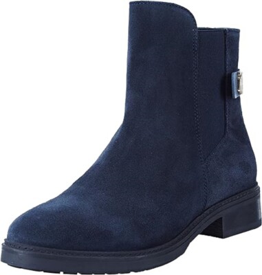 Tommy Hilfiger Damen Stiefeletten aus Wildleder blau FW0FW06750 Gr