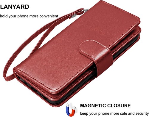 Funda de cuero billetera con soporte para teléfono Samsung Galaxy A15 A14 A54 5G A03S A13 - Imagen 31 de 75