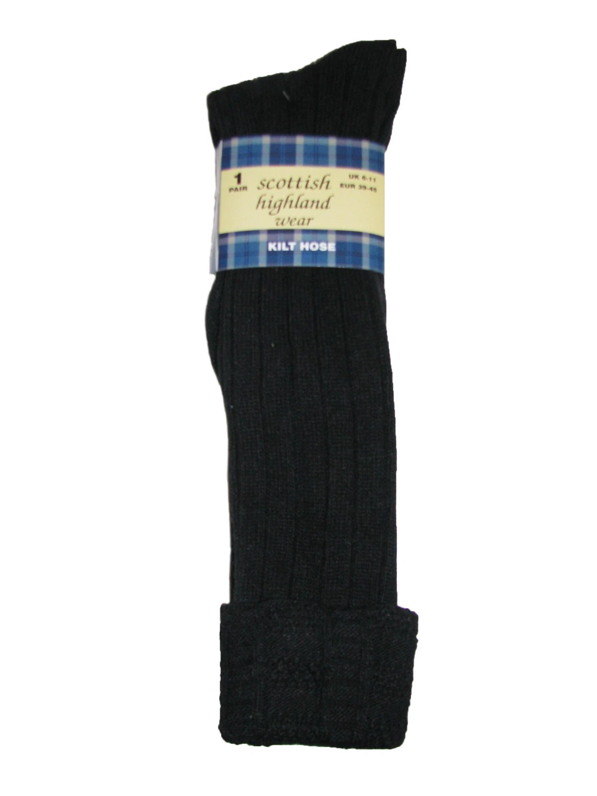 3 pairs Men's Traditional 65% Wool Blend Long Hose Kilt Socks 6-11, EUR: 39-45