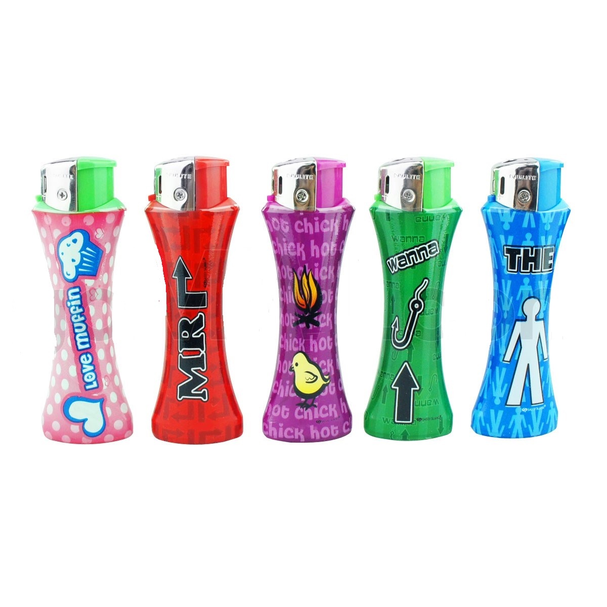 5  SASSY SLANG NULITE CURVE LIGHTER/Electronic Refillable Lighter/Without Gas