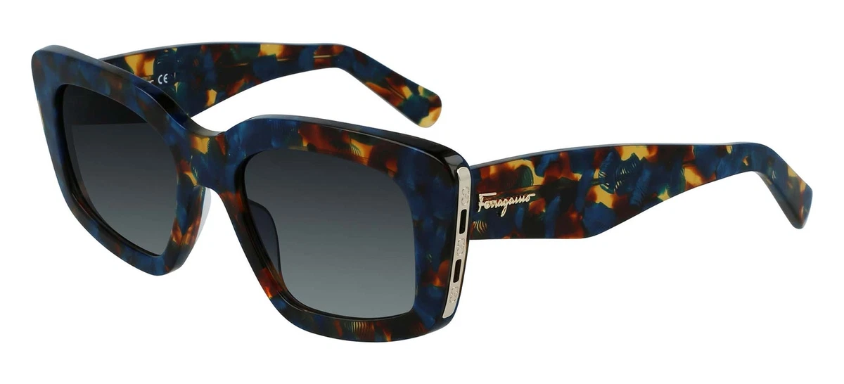 Salvatore Ferragamo SF1024S HAVANA BLUE GREY AZURE 52 19 145 women Sunglasses