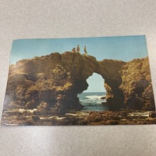 Pacific Ocean~Daredevils On Arch Rock Corona Del Mar CA~Continental Postcard