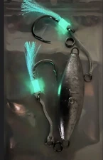 (5) - 16 Oz. BLUEFIN TUNA  - Eddie Bomb  Heavy Bft Through wired NO HOOKS