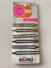  LOT OF 2  Scunci No Slip Grip Bobby Pins Colors  6 pcs  37040 spots assort