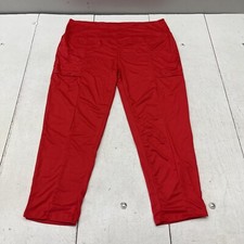 Red Capri High-Waisted Pocket Leggings Women's Size 3X-Large NEW