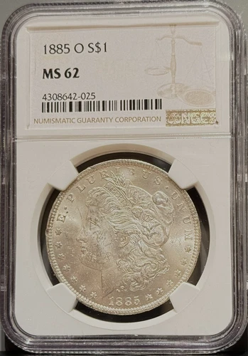1885-O Morgan Dollar NGC Certified MS62