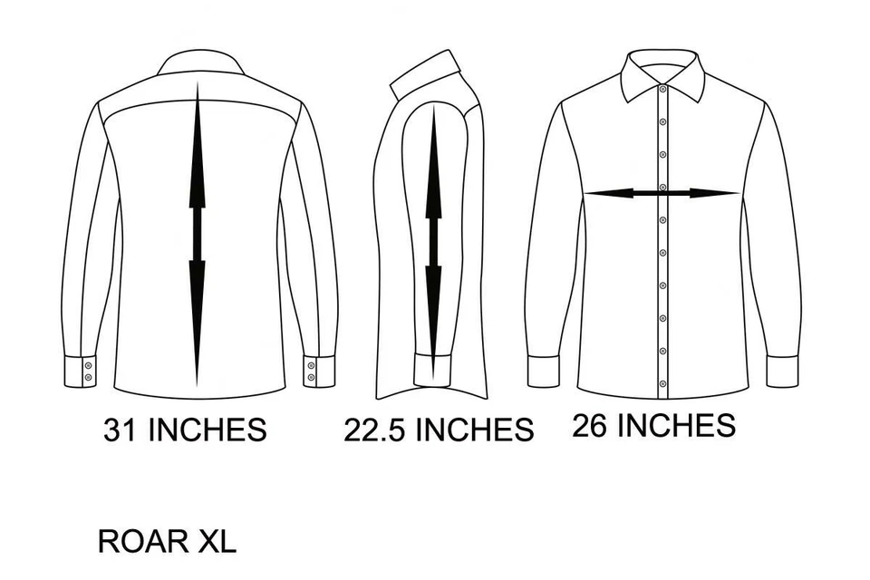 Camisa Roar XL Para Hombre Manga Larga Bordada Algodón Lavado Ácido Diseño Envejecido Foto 2 de 4