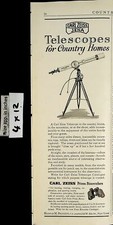 1922 Carl Zeiss Telescopes Home Binoculars Vintage Print Ad 6374