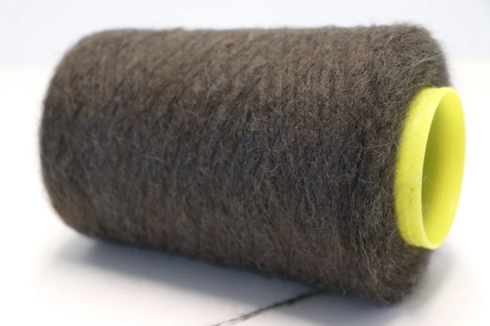 K08 (75,96€/kg) 250g ALPAKA - ALPACA / KID MOHAIR DUNKLER WALD (15) Wolle Zwirn - Bild 3 von 4