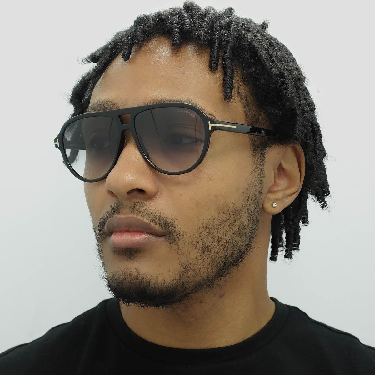 トムフォースピード　レザー　ブラックシャドウ　42 TOM FORD Eyewear Damian 02 pilot-frame Sunglasses | Black | FARFETCH