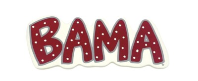 Alabama Crimson Tide Coton Colors Tag a Long Wooden Attachment-5x2 - Bama- New