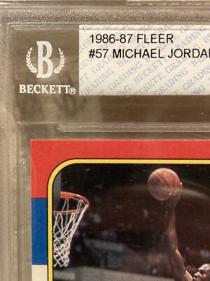 NIKE - ジョーダン ルーキーカード！ リプリント fleer 57 air Jordan Michael Jordan 1986-87 Fleer #57 Rookie Card BGS 7.5 Near