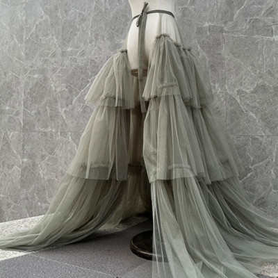 Spitze Netz Damen Ruffles Rock Wrap Tutu Mehrlagig Abgestuft Hochzeit Kostüm