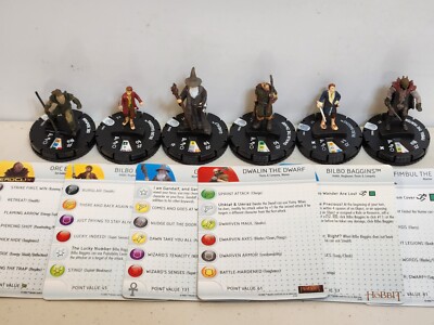 Heroclix LOTR 2012 The Hobbit: An Unexpected Journey Lot of 6 Figures