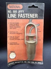 National Jiffy Line Fastener Made in USA #880 fastens rope & wire lines