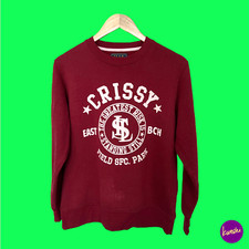 ILLS Teen's Graphic Sweatshirt, Crew Neck, Burgundy, UK L  EU 40  US L