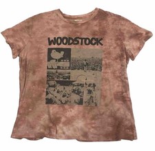 Woodstock T Shirt Size XL Maurices Rust/Brown Marble Tie Dye