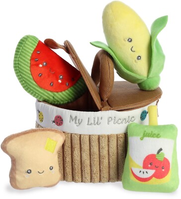ebba - Small Multicolor Baby Talk - 6'' My First Picnic - Baby Stuffed Animal
