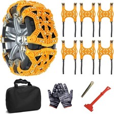 6 Pack Snow Chains For Car Emergency Anti Slip Tire Chains For Suvtrucksatv 6 Pack Snow Chains For Car Emergency Anti Slip Tire Chains For Suvtrucksatv