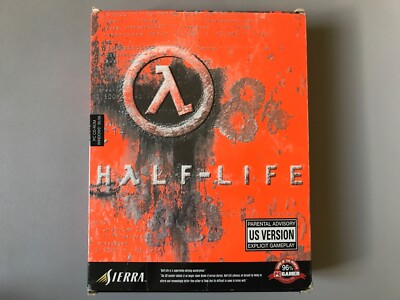 Half-Life 1 Big Box Pc CD-ROM Sierra 1998 Selten Vintage Sammler Valve Windows