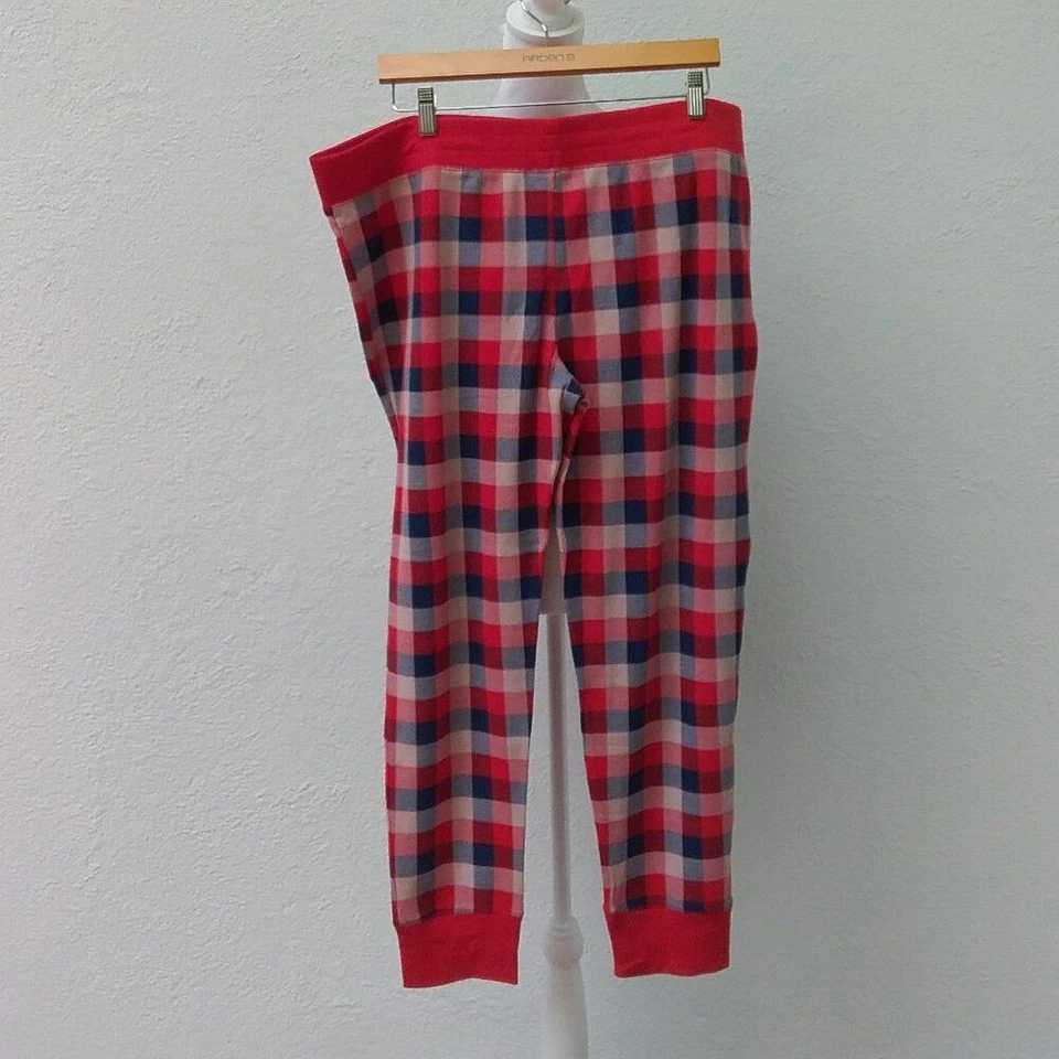 Pantalones de pijama a cuadros Gilligan O'Malley rojo azul beige talla XXL Foto 2 de 4