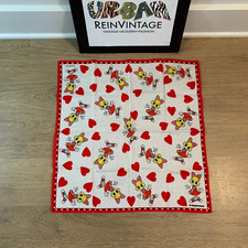 VINTAGE REOMA WORLD POLLY BANDANA SCARF HEARTS JAPAN THEME PARK