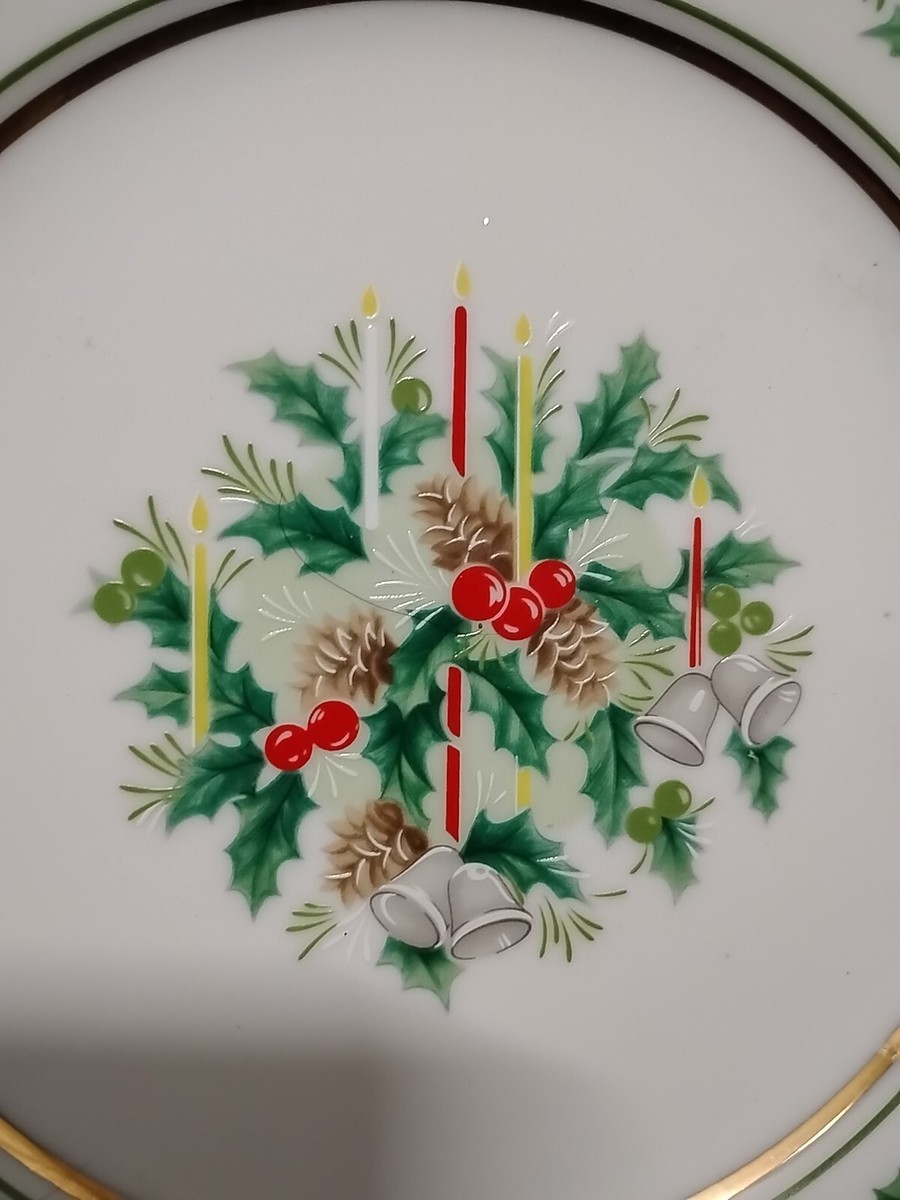 富士からのクリスマス NORITAKE Japan HOLLY (#2228) Christmas Pattern 8 1/4