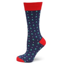 Holiday Christmas Tree Mid Calf Unisex Adult Crew Socks - One Size