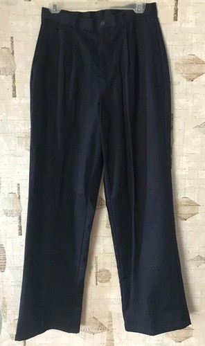 IZOD Navy Blue Pleated Front Khaki Chino Pants Boy’s Size 20R - Picture 2 of 9