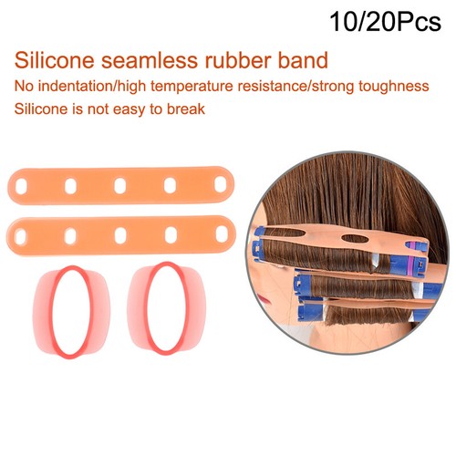 10/20Pcs Barber Shop Perm Band Hair Perm Rods Hair Rollers Elastic Rubber Band - Afbeelding 8 van 16