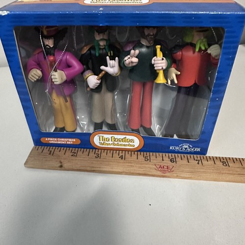 NIB Kurt S Adler The Beatles Yellow Submarine Sgt Pepper Band Ornaments - Picture 7 of 8