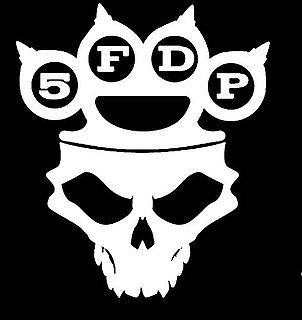 Five Finger Death Punch 5 FDP Knuckles Vinyl Decal 6" White - Picture 1 of 1